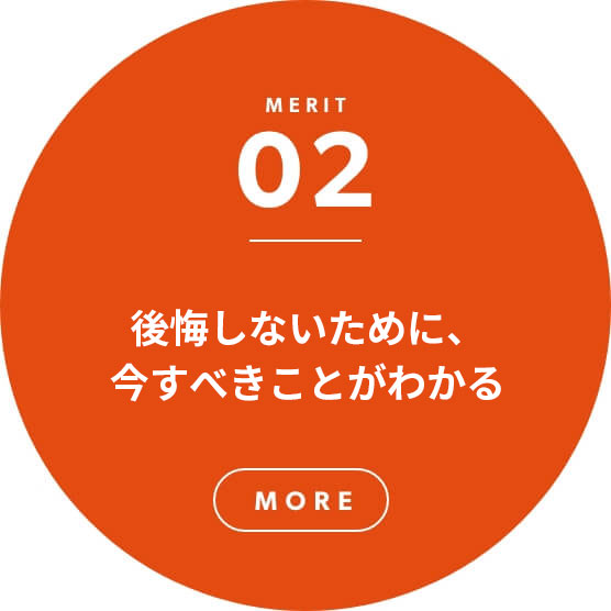 後悔しないために、今すべきことがわかる
