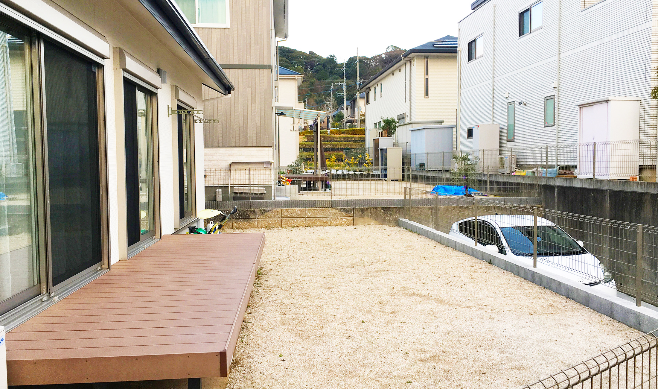 福岡_外構施工事例_大きな屋根のある庭